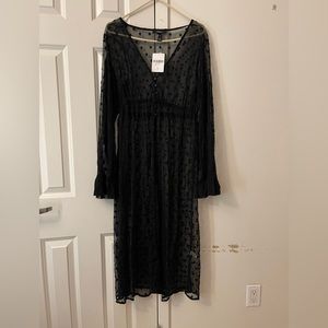 Forever 21 black kimono size large never worn beach boho bohemian frills